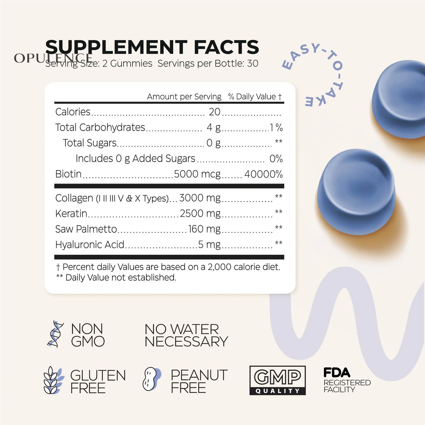 Collagen Peptide Gummies for Women Men 3000 Mg Collagen Supplement for Healthy