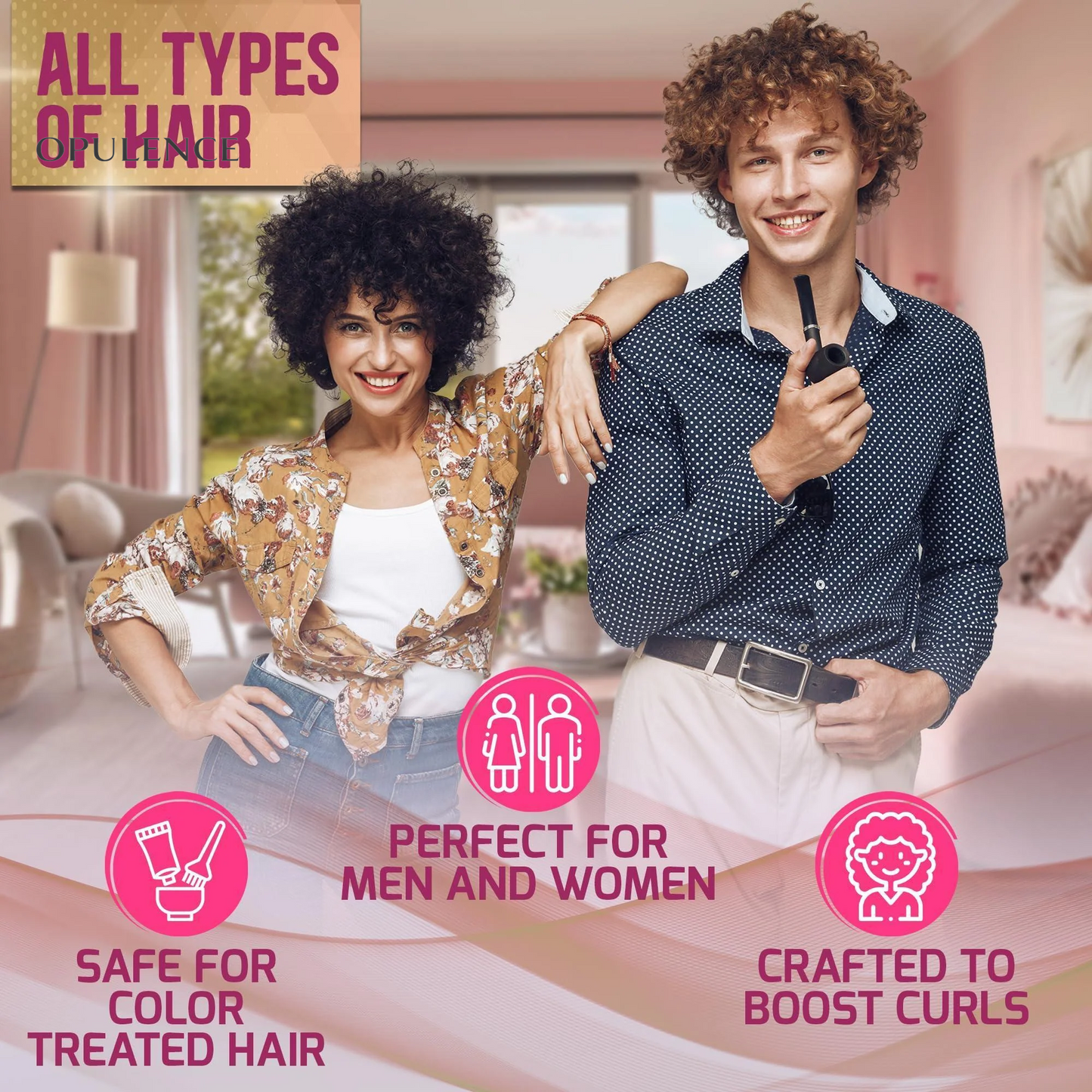 Curly Hair Shampoo and Conditioner Set Sulfate Free and Color Safe for Wavy Frizzy Fine Black and Permed Styles Moisturizing for Men and Women Deep Curl Hydrating Products with Argan Oil